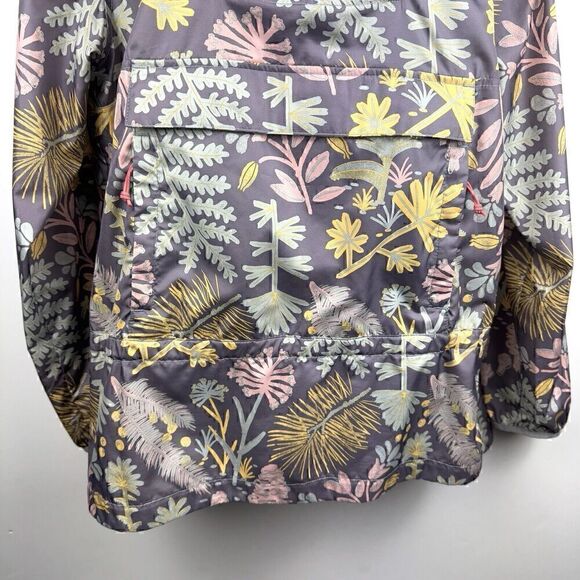 North Face Packable Hooded Rain/Wind Resistant Floral 1/4 Zip Jacket, Sz. M - Picture 8 of 16